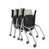 Mayline Training Chair, Flip-Up Arms, Gray/Black KTS1SGBLK